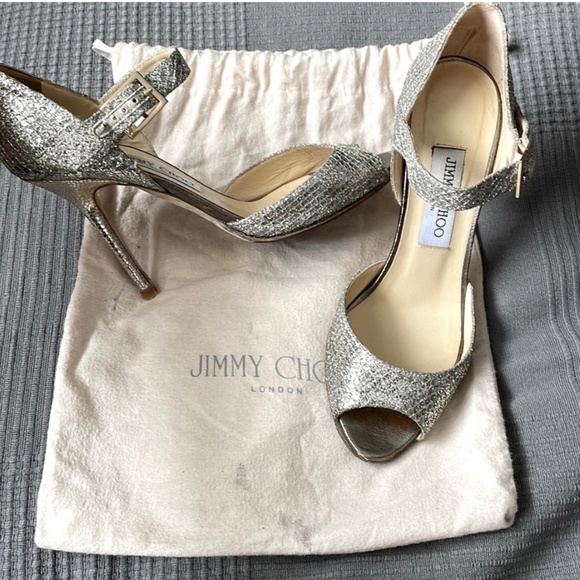 Jimmy Choo AUTHENTIC beautiful shiny ✨ sandals , size EU 37 - Picture 1 of 5